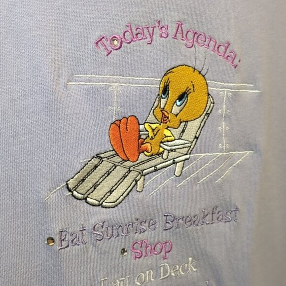 3/$20 PRINCESS CRUISES Tweety Bird Tshirt Embroidered Rhinestone Vacation Travel - Picture 3 of 10